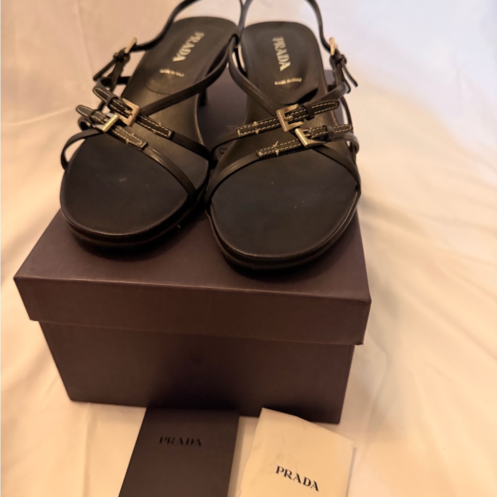 Prada Women's Elegant Black Sandals